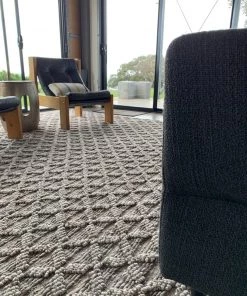 Miss Amara Mia Grey Leaflets Wool Blend Rug All Rugs