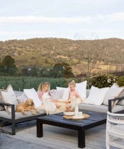 Miss Amara All Rugs Mika Grey Braided Flatweave Indoor Outdoor Rug