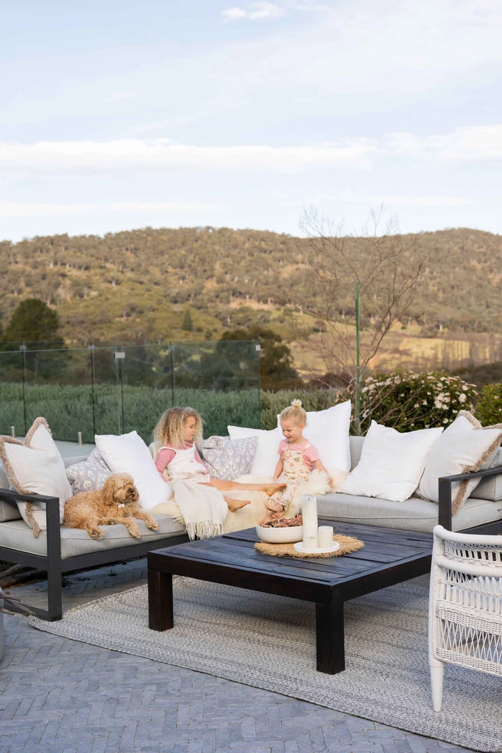 Miss Amara All Rugs Mika Grey Braided Flatweave Indoor Outdoor Rug