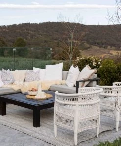 Miss Amara All Rugs Mika Grey Braided Flatweave Indoor Outdoor Rug