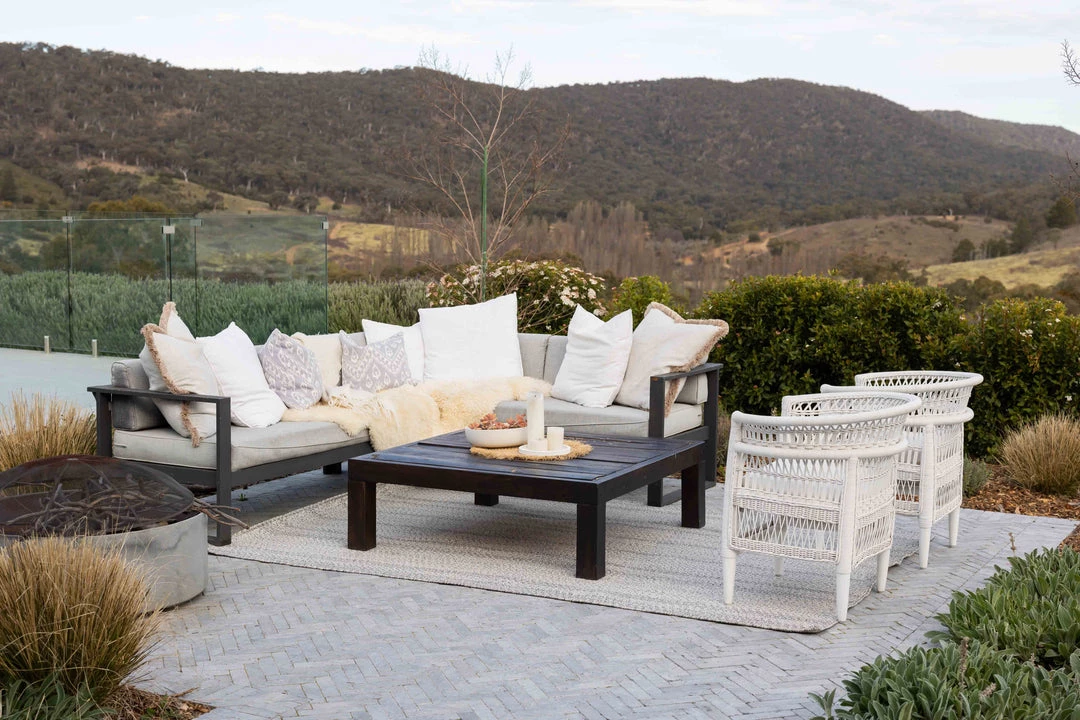 Miss Amara All Rugs Mika Grey Braided Flatweave Indoor Outdoor Rug