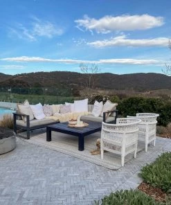 Miss Amara All Rugs Mika Grey Braided Flatweave Indoor Outdoor Rug