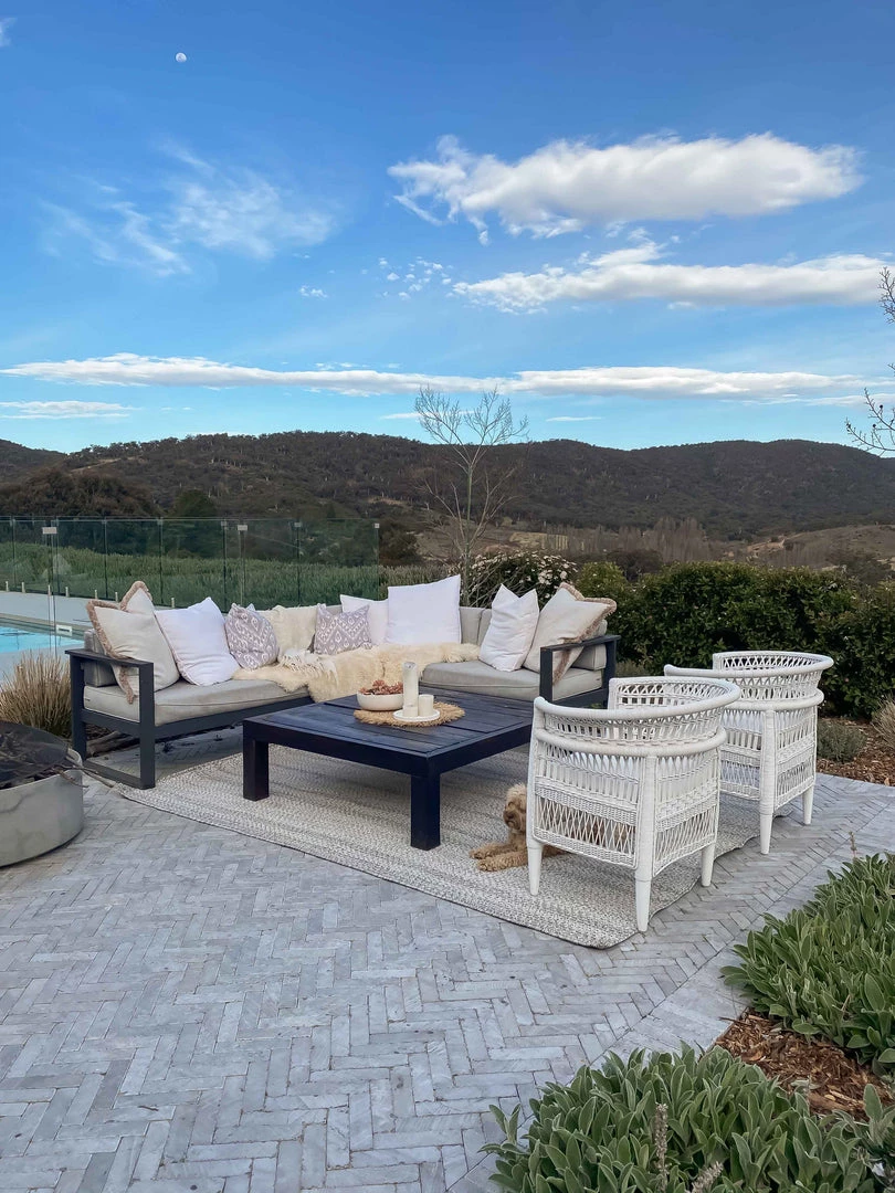 Miss Amara All Rugs Mika Grey Braided Flatweave Indoor Outdoor Rug