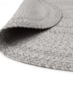 Miss Amara All Rugs Mika Grey Braided Flatweave Indoor Outdoor Oval Rug