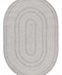 Miss Amara All Rugs Mika Grey Braided Flatweave Indoor Outdoor Oval Rug