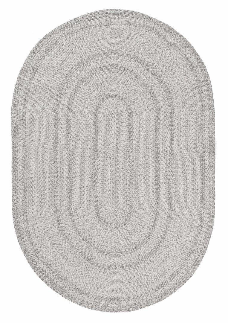 Miss Amara All Rugs Mika Grey Braided Flatweave Indoor Outdoor Oval Rug