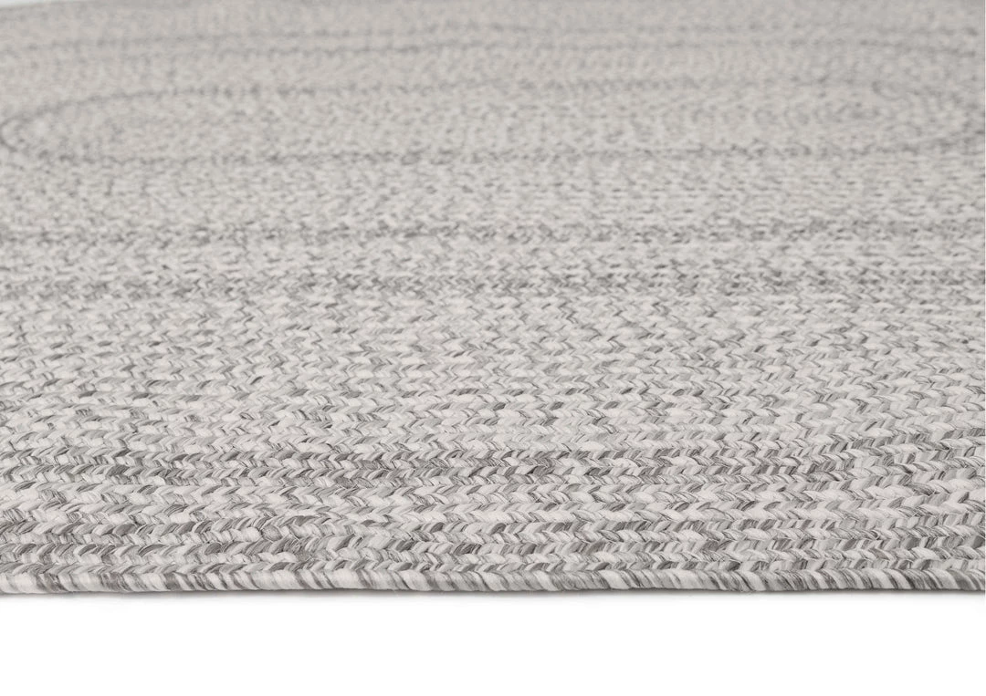Miss Amara All Rugs Mika Grey Braided Flatweave Indoor Outdoor Oval Rug
