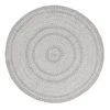 Miss Amara All Rugs Mika Grey Braided Flatweave Indoor Outdoor Round Rug