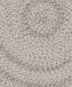 Miss Amara All Rugs Mika Grey Braided Flatweave Indoor Outdoor Round Rug