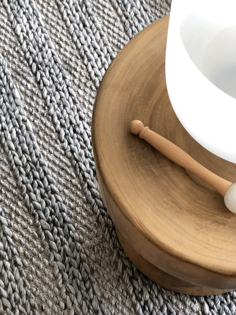 Miss Amara Mila Marbled Grey Braided Rug