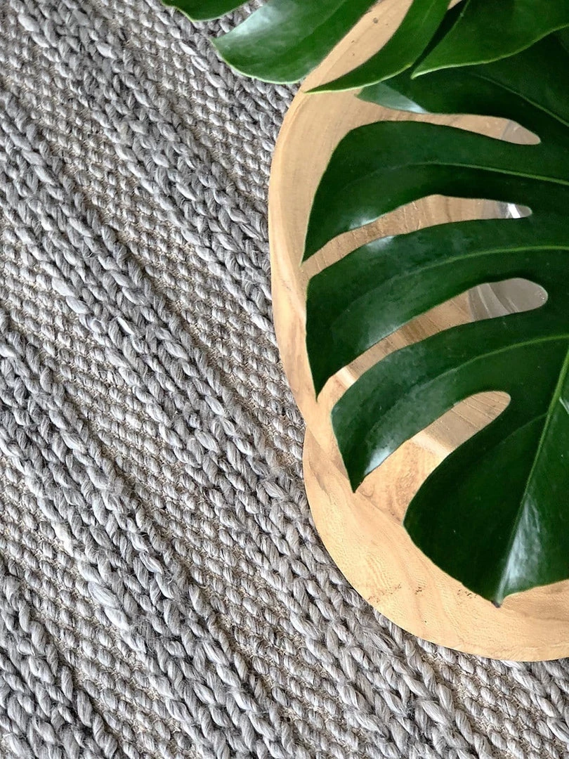 Miss Amara Mila Marbled Grey Braided Rug