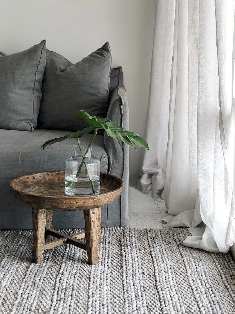 Miss Amara Mila Marbled Grey Braided Rug