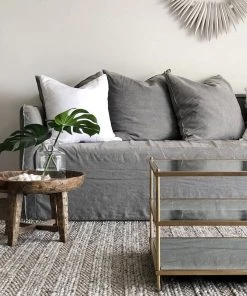 Miss Amara Mila Marbled Grey Braided Rug