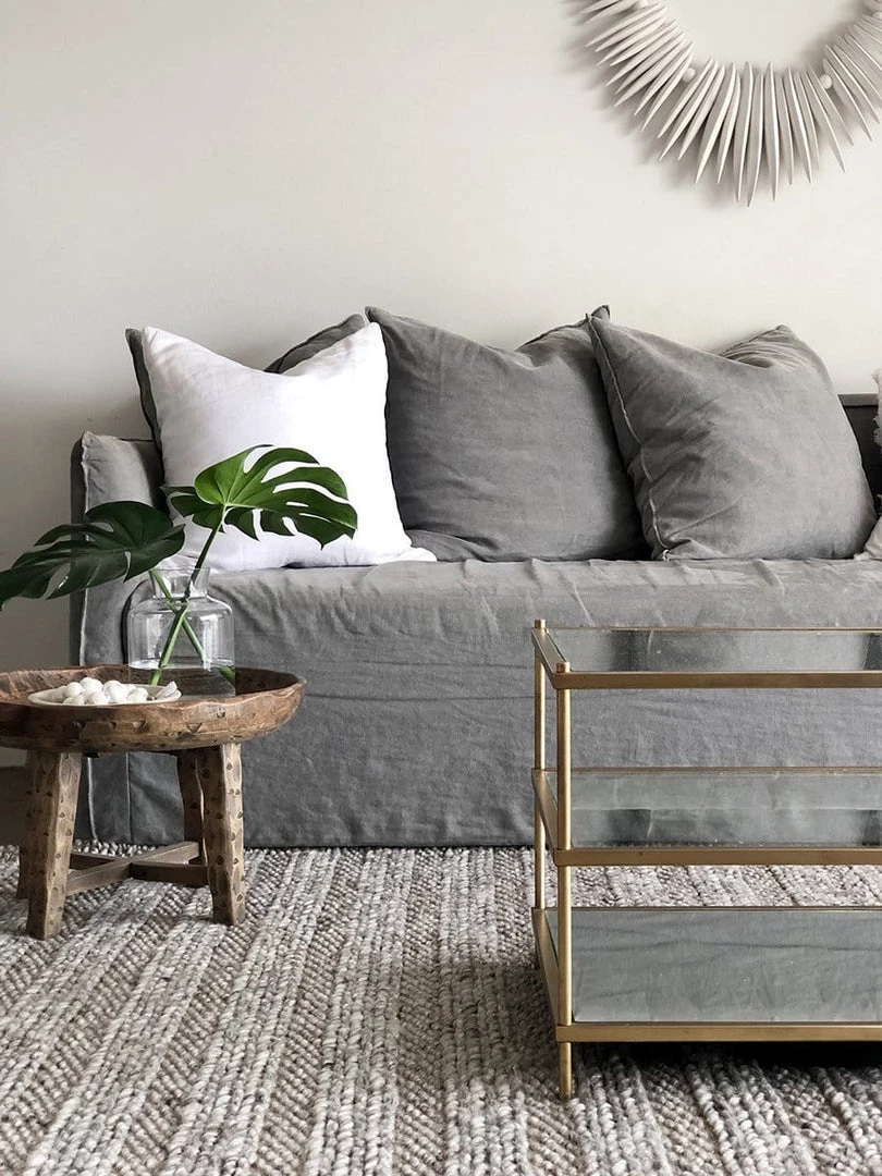 Miss Amara Mila Marbled Grey Braided Rug