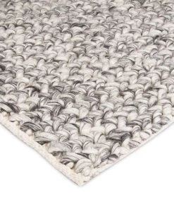 Miss Amara All Rugs Millicent Dark Grey And Ivory Marble Looped Rug