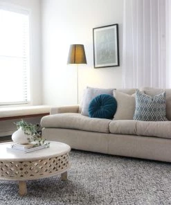 Miss Amara All Rugs Millicent Dark Grey And Ivory Marble Looped Rug