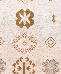 Miss Amara Mimi Peach And Beige Tribal Round Rug