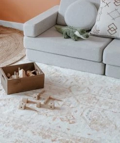 Miss Amara Mina Orange And Cream Transitional Washable Rug All Rugs