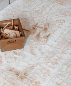 Miss Amara Mina Orange And Cream Transitional Washable Rug All Rugs