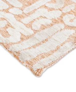 Miss Amara Miranda Peach And Cream Transitional Tribal Runner Rug