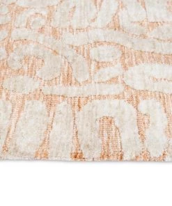 Miss Amara Miranda Peach And Cream Transitional Tribal Runner Rug