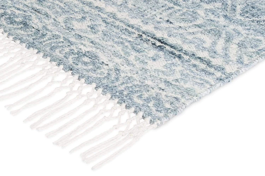 Miss Amara Miray Blue And Ivory Transitional Tribal Rug