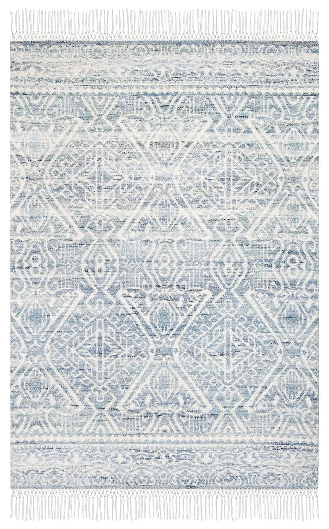 Miss Amara Miray Blue And Ivory Transitional Tribal Rug