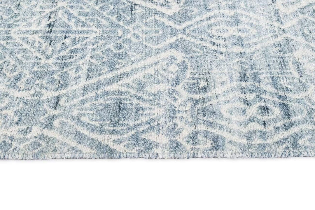 Miss Amara Miray Blue And Ivory Transitional Tribal Rug