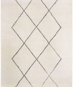 Miss Amara Misha Tribal Pattern Berber Wool Shag Rug All Rugs