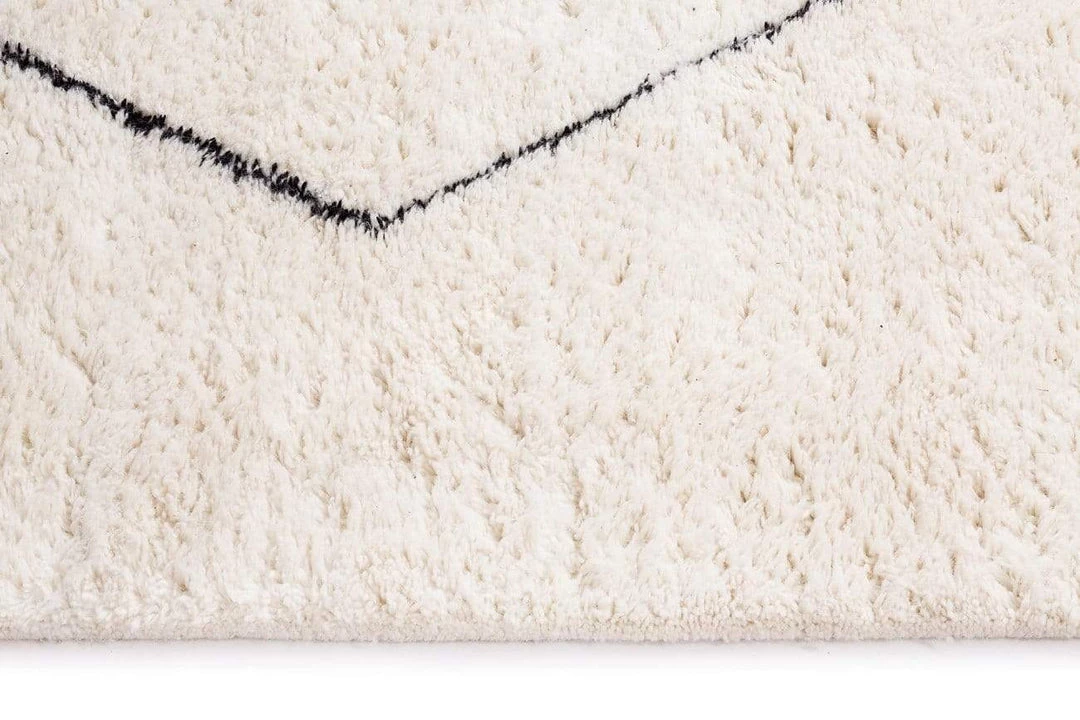 Miss Amara Misha Tribal Pattern Berber Wool Shag Rug All Rugs