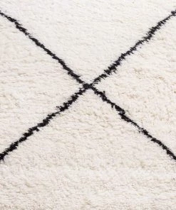 Miss Amara Misha Tribal Pattern Berber Wool Shag Rug All Rugs