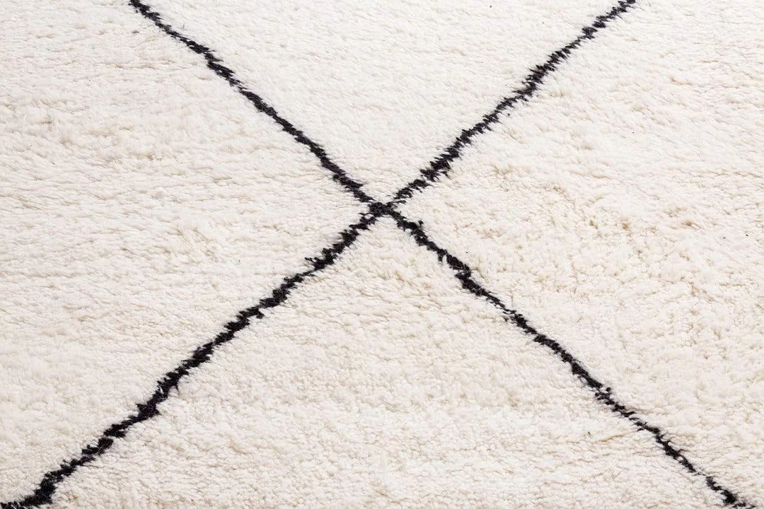 Miss Amara Misha Tribal Pattern Berber Wool Shag Rug All Rugs