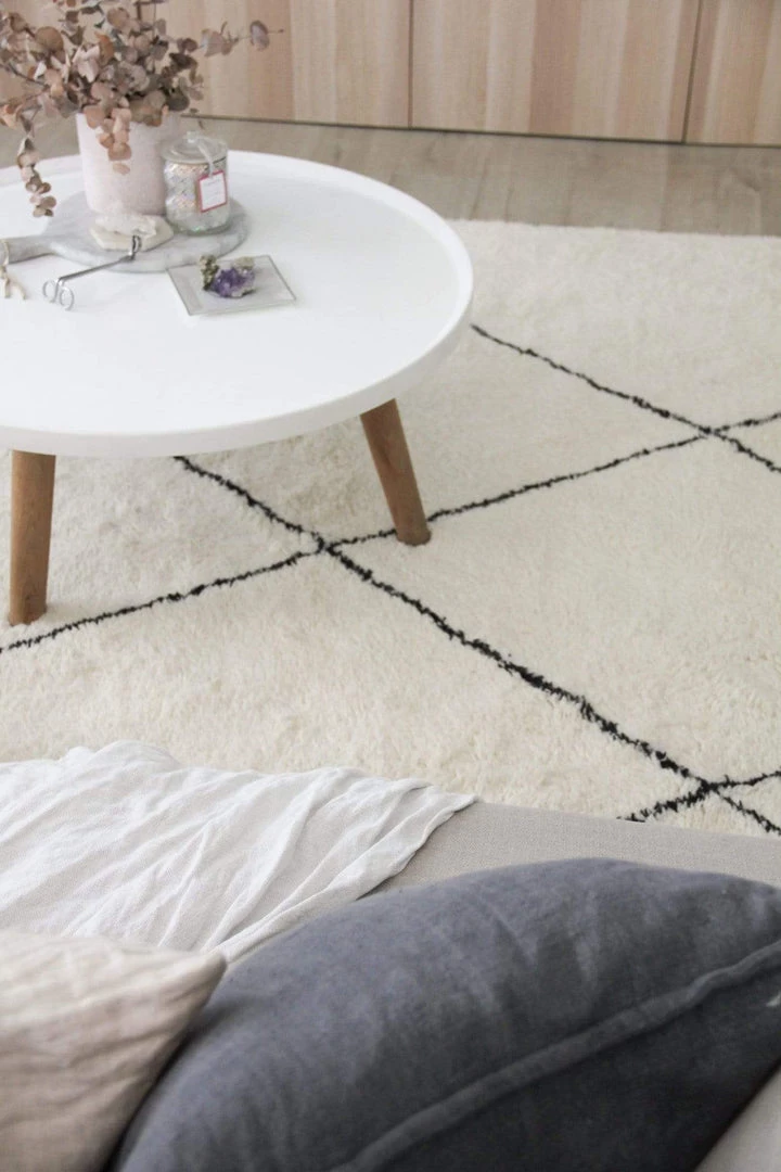 Miss Amara Misha Tribal Pattern Berber Wool Shag Rug All Rugs