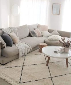 Miss Amara Misha Tribal Pattern Berber Wool Shag Rug All Rugs