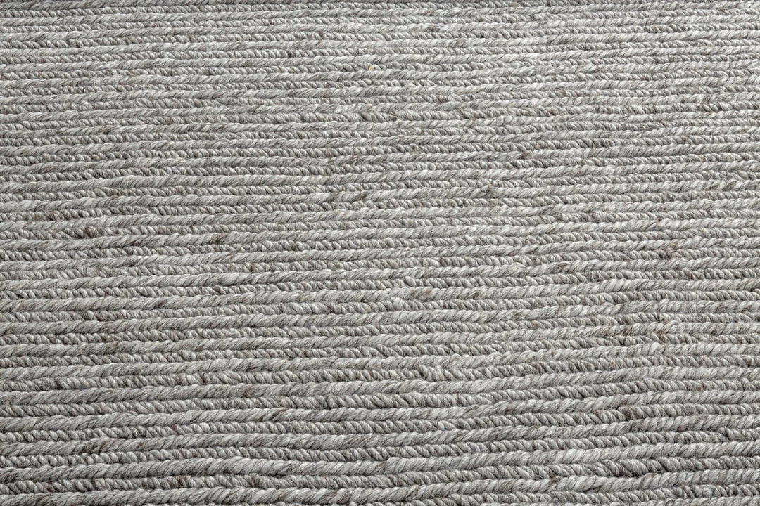 Miss Amara Moa Grey Herringbone Braided Wool Rug All Rugs