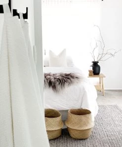 Miss Amara Moa Grey Herringbone Braided Wool Rug All Rugs