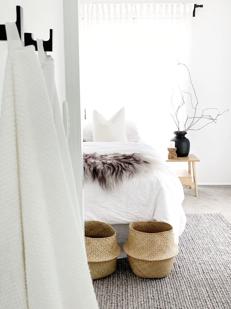 Miss Amara Moa Grey Herringbone Braided Wool Rug All Rugs