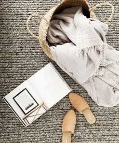 Miss Amara Moa Grey Herringbone Braided Wool Rug All Rugs