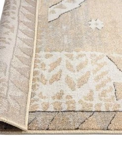 Miss Amara Moema Beige And Grey Transitional Tribal Runner Rug