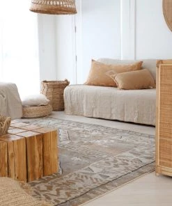 Miss Amara All Rugs Moema Beige And Grey Transitional Tribal Rug