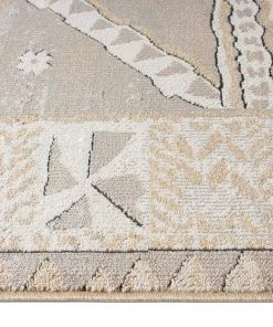 Miss Amara All Rugs Moema Beige And Grey Transitional Tribal Rug