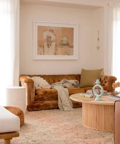 Miss Amara Monika Peach And Green Abstract Diamond Wool Rug