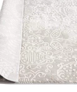 Miss Amara Montana Grey And Ivory Distressed Floral Rug