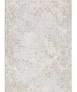 Miss Amara Montana Grey And Ivory Distressed Floral Runner Rug