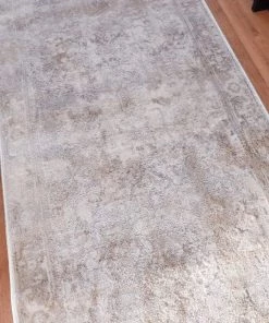 Miss Amara Morgan Beige And Brown Transitional Distressed Medallion Runner Rug All Rugs