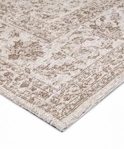 Miss Amara Moselle Beige And Brown Floral Distressed Runner Rug All Rugs