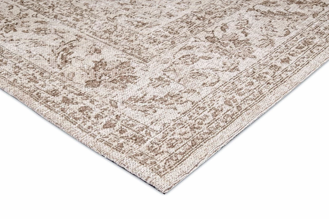 Miss Amara Moselle Beige And Brown Floral Distressed Runner Rug All Rugs
