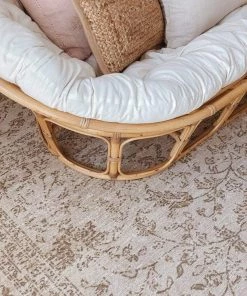 Miss Amara Moselle Beige And Brown Floral Distressed Rug