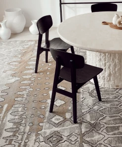 Miss Amara Naavya Beige And Grey Abstract Tribal Rug All Rugs