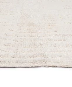 Miss Amara Nahba Ivory And Cream Textured Tribal Runner Rug